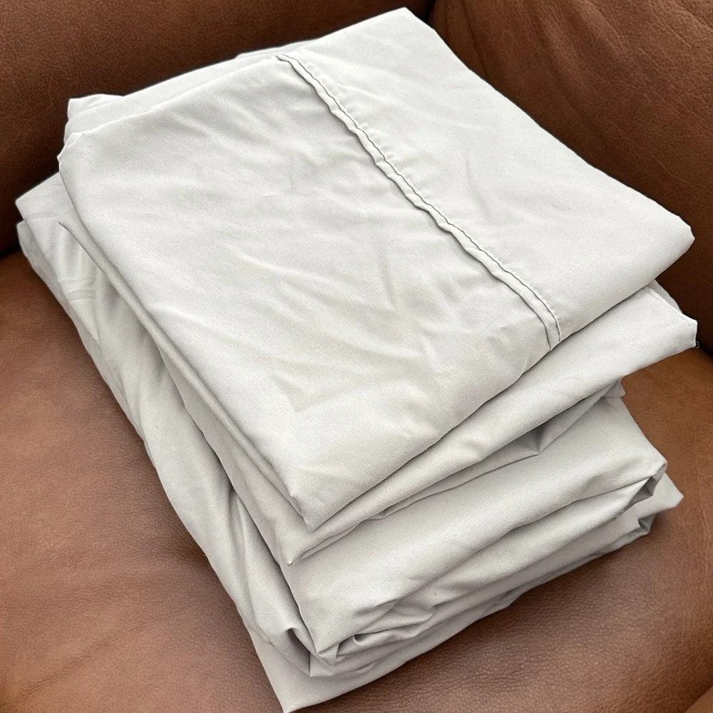Malouf King Soft-Knit Microfiber Sheet Set - Driftwood Taupe